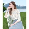 Betu Women's Embroidered Puff Sleeve Shirt