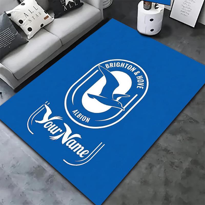 Brighton Hove Albion Custom Name Carpet Rug For Living Room Bedroom Home Sofa Decoration Kids Play Nonslip Floor Mat