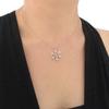New 925 Silver Snowflake Necklace Personalized Geometric Pendant Choker Birthday Gift for Women Exquisite Jewelry