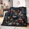 Resident Evil Vivid Print Flannel Blanket, Cartoon Character Bedding, Warm Home Decor for Chairs, Portable Picnic_LIAN