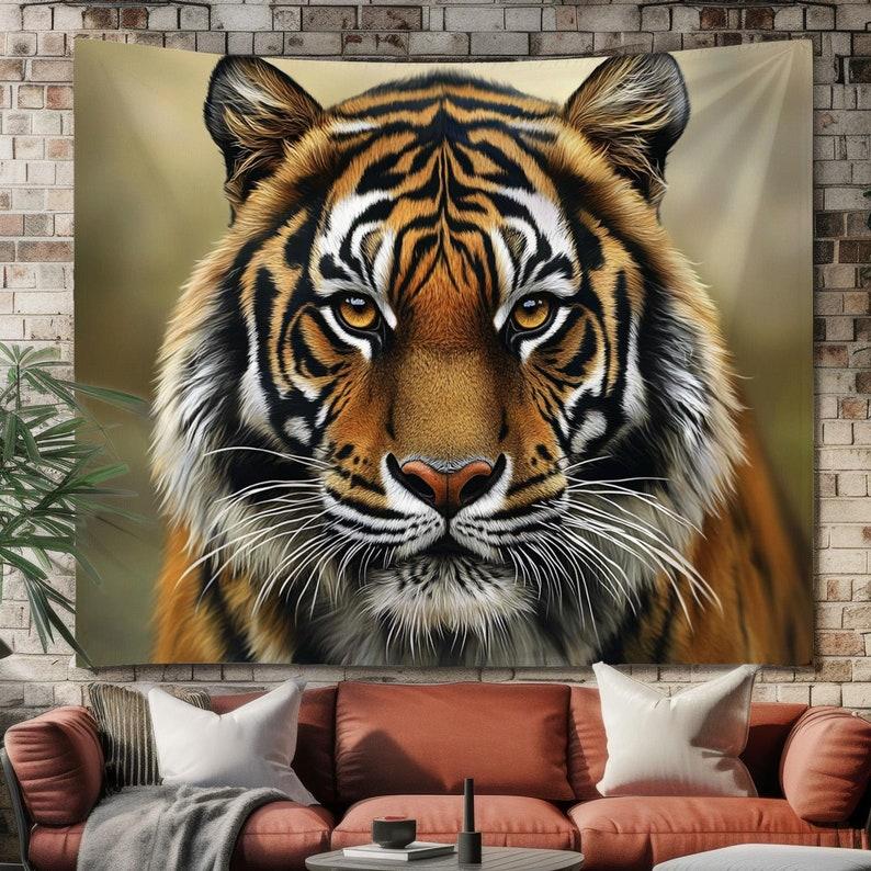 tiger tapestry 75x100 чёрный