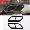 Steel Gloss Black Rear Exhaust Muffler Tail Pipe Cover For Volvo S60 V60 -