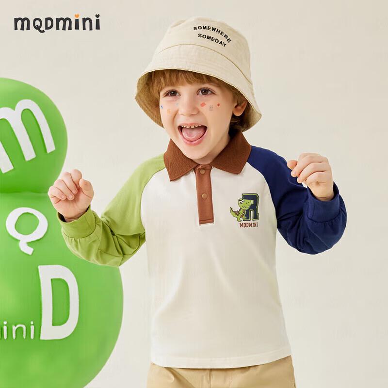 MQDMINI Boys' Casual Raglan Long Sleeve Polo Shirt