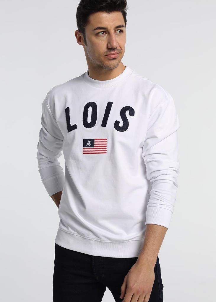 Buy Lois Jeans-Sweater, Men, White, 100% Cotton_White-Size In Inches-118020  at affordable prices — free shipping, real reviews with photos — Joom