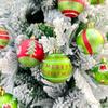 Set de Adornos Navideños Novedosos - 46 Piezas Decoraciones de Árbol Pintadas con Formas Divertidas con Diseño de Bastón de Caramelo y Árboles