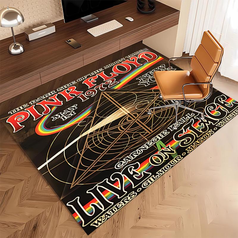 Rock Band P-Pink F-Floyd Print Area Rug - Soft,Washable Non-Slip Indoor Mat,Living Room,Home Office Decorative Rug