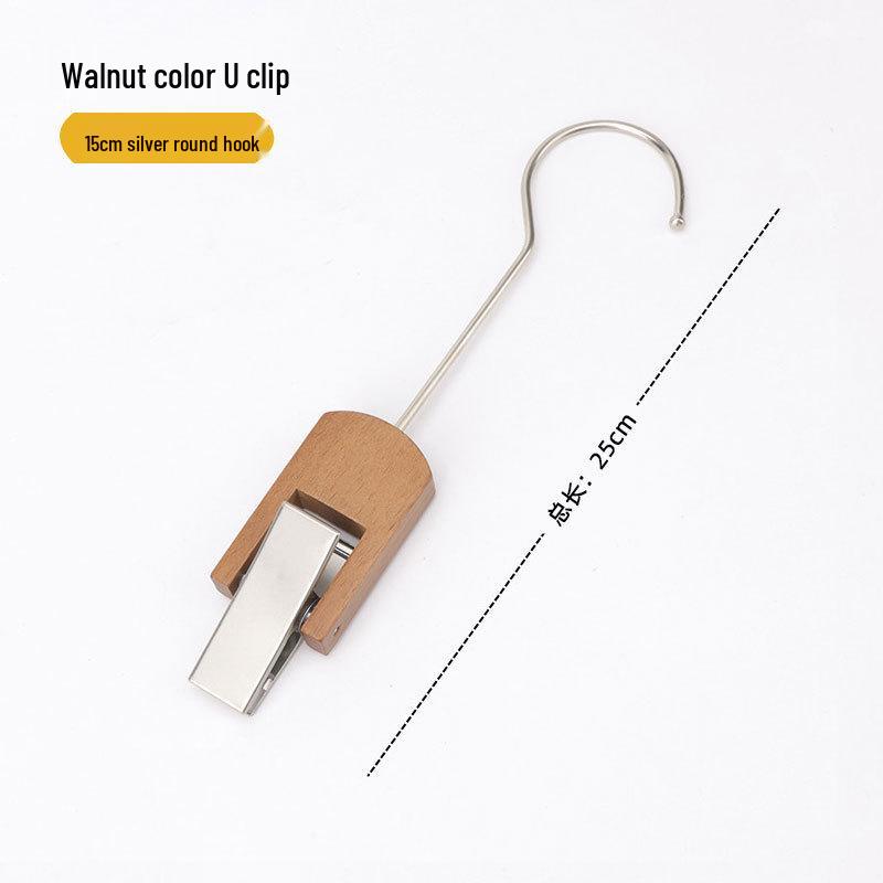 Solid Wood Acrylic Clip Hanger for Clothing Stores – Perfect for Children's Wear, Women's Wear, Pants, Scarves, Hats, and Socks.