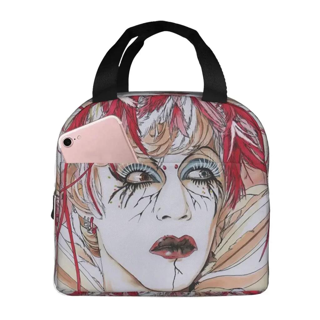 Malice Mizer Visual Kei Japanese Rock Band Gothic Insulated Lunch Bag Cooler Thermal Food Box Tote Lunch Boxes Container