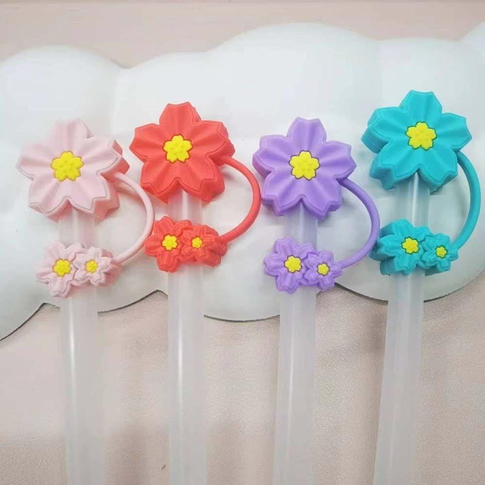 Dust Proof Plugs Protector Bow Straw Cover Cap Reusable Dust-Proof Straw Caps  10mm Straws