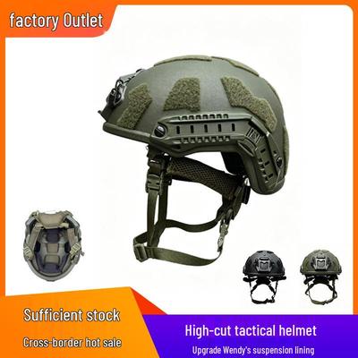 Casco tattico veloce in fibra di vetro con interno Wendy e cinghia in velcro SF