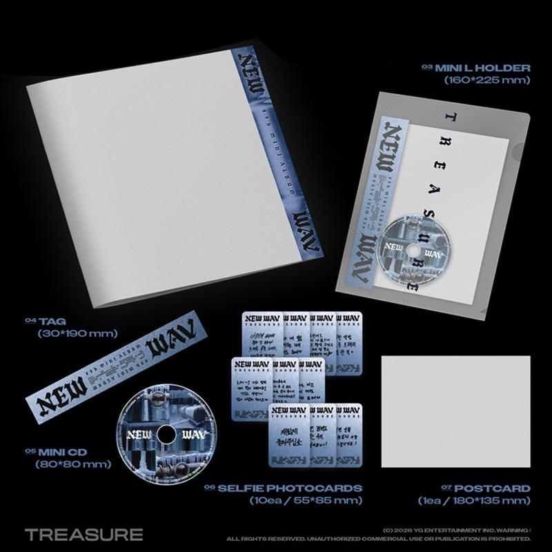 TREASURE – 4th Mini Album NEW WAV RED VER. / ICE VER.