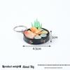Japanese Sushi Plate Keychain Pendant - Sushi, Bento & Onigiri Model Toy