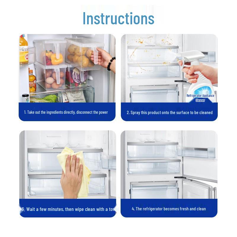 Refrigerator Deodorizer & Kitchen Degreaser: Odor and Mildew Remover for Appliances