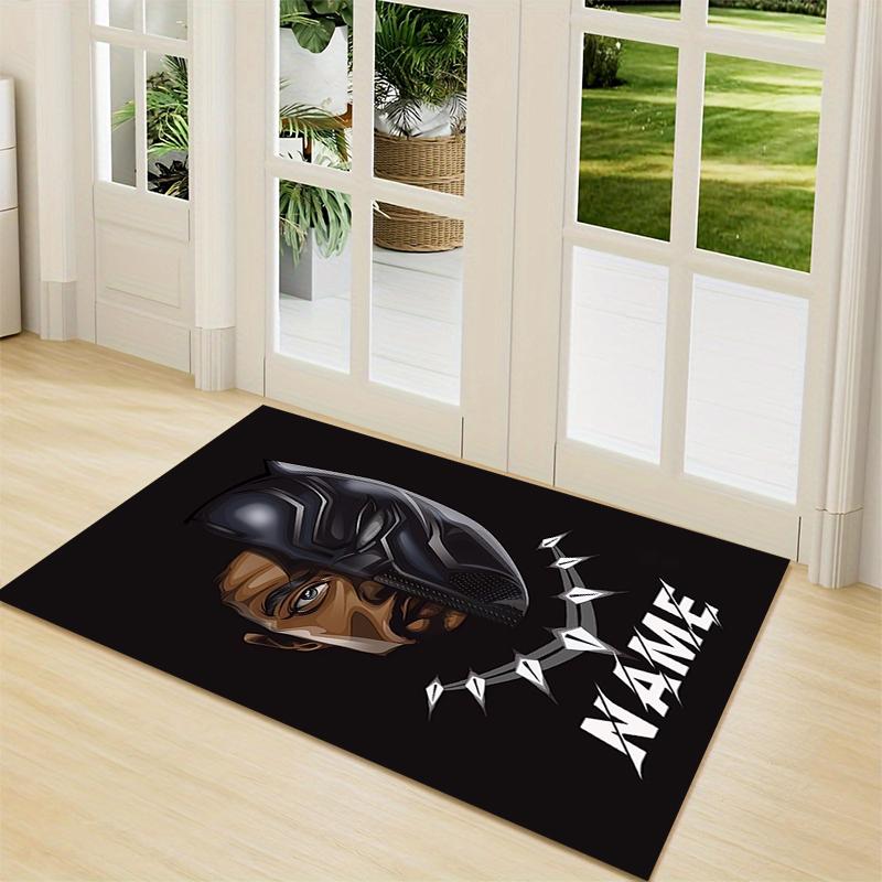 Custom Name Panther Power Symbolism Carpet Rug Customizable Soft Washable Anti-Slip Home Living Room Sofa Mats Personalized Rug. 090912