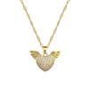 Light Luxury Temperament Gorgeous Love Angel Wings Necklace Female Versatile Collarbone Chain Titanium Steel Chain