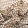 1/3PCS 1500 Supreme Bedding Sets Taupe Plaid Bed Cover Cotton Bed Sheet Mattress Protective Cover Boys and Girls Toddler Sheet Sets