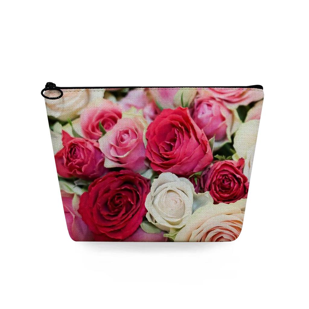 Women Flower Print Cosmetic Bag Toiletries Organize Travel Storage Case 6715
