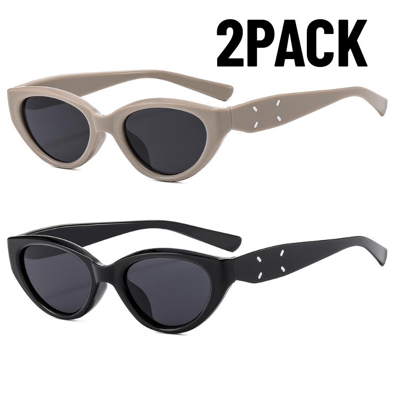 2PACK Fashion Classics Small Frame Cat's Eye Sunglasses Women Sun Glasses Men's Outdoor Fashion Eyewear UV400  Gifts