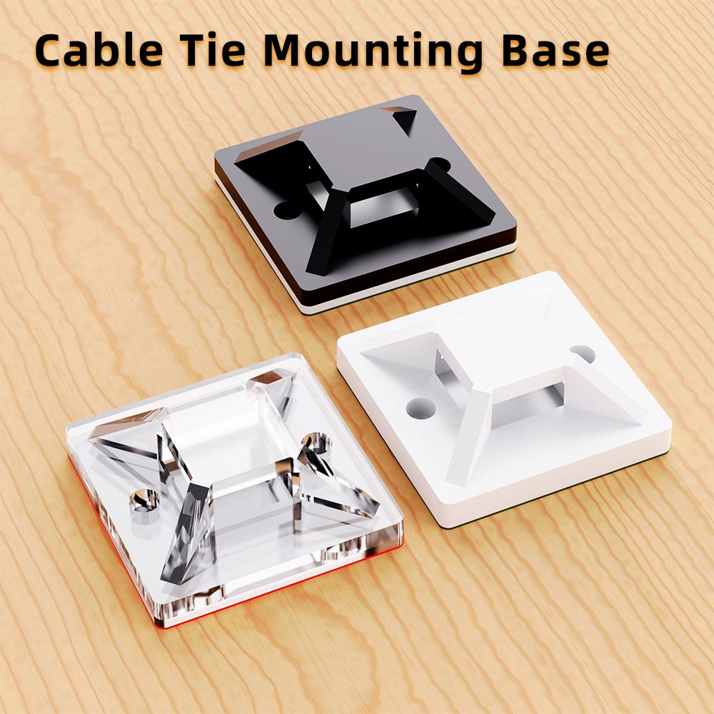 100Pcs Self Adhesive Cable Clips Cord Management Wire Holder Organizer Clamp Desk Tidy Cable Manager For Car Home Office Clips