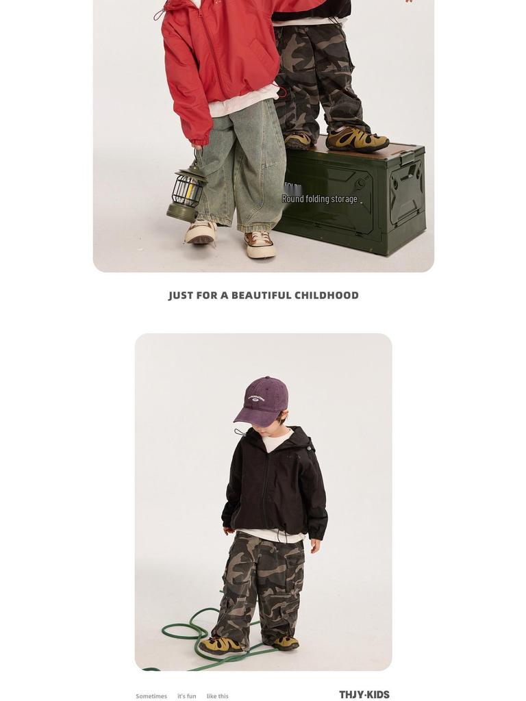 Boys' Autumn Hooded Softshell Windbreaker Jacket 2025 - Fairy Tale Memories Collection