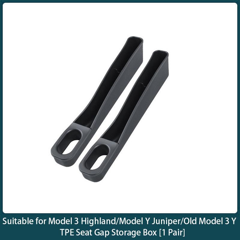 Car Seat Gap Filler Organizer TPE Side Seam Car Gap Filler Leakproof with Storage for Tesla Model 3 Highland Model Y Juniper