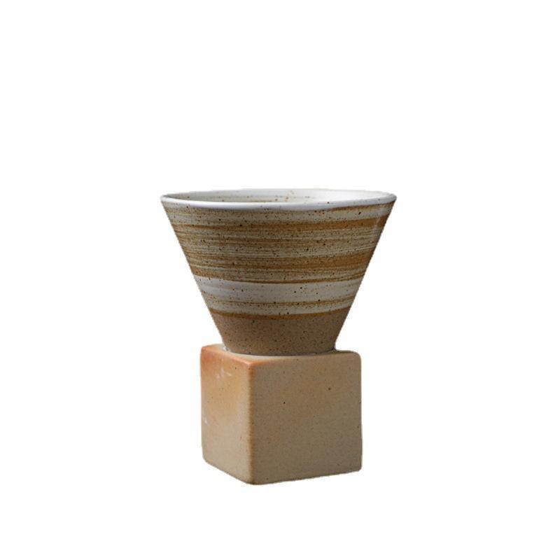 Retro Coffee Mugs Coffee Cups  Creative Design Funnel Ceramic Cups Home Restaurant Drinking Utensils Teacup