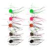10Pcs 1.4CM/4G Soft Slow Sinking Colorful Dice Lure with Skirt PVC Artificial Dice Bait