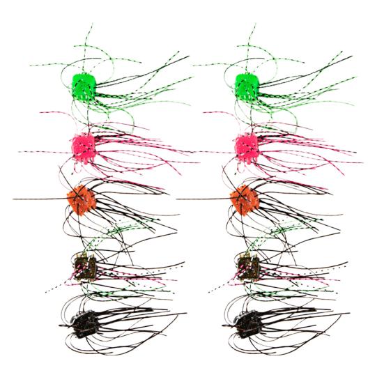 10 ks 1,4 cm/4 g Měkká kostka nástraha se sukýnkou Pomalu potápivá Barevná PVC Umělá kostka nástraha Sladkovodní Slanovodní Okoun Sumec Rybářské příslušenství