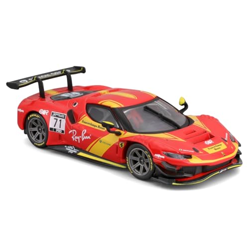 Bburago 1/43 Scale Ferrari 296 GT3 2023 Red / Race Sports Car Diecast Model Car Finished Product 18-36313