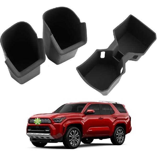 2025 4Runner Center Console Organizer for 2025 6th Gen Toyota 4Runner Accessories ABS Material Armrest Console Glove Tray Compatible with 2025 Toyota