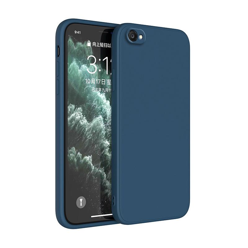 Custodia Morbida Quadrata in Silicone Liquido Per iphone 6 6s 7 8 Plus SE 2020 2022 Custodia per Telefono Quadrata Lusso Classico Funda
