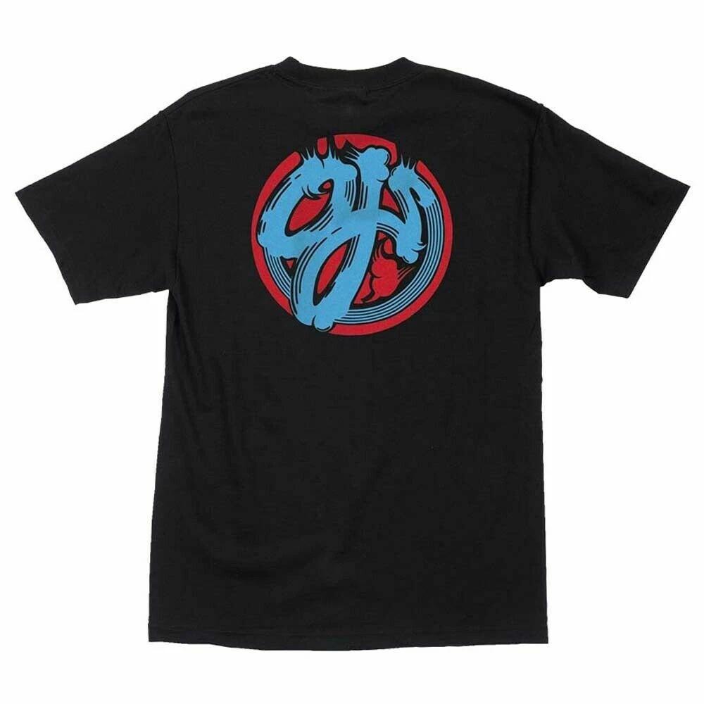 Santa Cruz OJ Wheels OJS BRUSH LOGO Skateboard T Shirt BLACK XXL