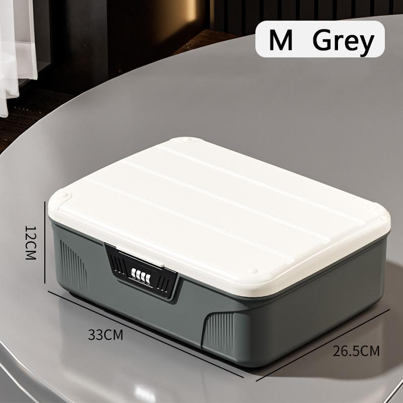 Large Capacity Password Storage Box for Home Use, Privacy File Certificate Layered Storage Box, Student Dormitory with Lock Stor