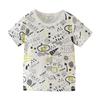 Summer European and American Style Children's T-shirt Round Neck Printed Short-sleeved Boy's Bottoming Shirt