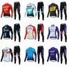 Mens Cycling Jersey Set Long Sleeve Quick Dry Breathable Mountain Road Bike Apparel