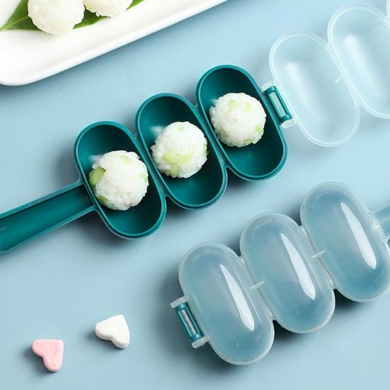 Sushi Rice Ball Mold Non-Stick Spherical Onigiri Mold Meatball Maker Easy Sushi Making Kit for Family Cooking
