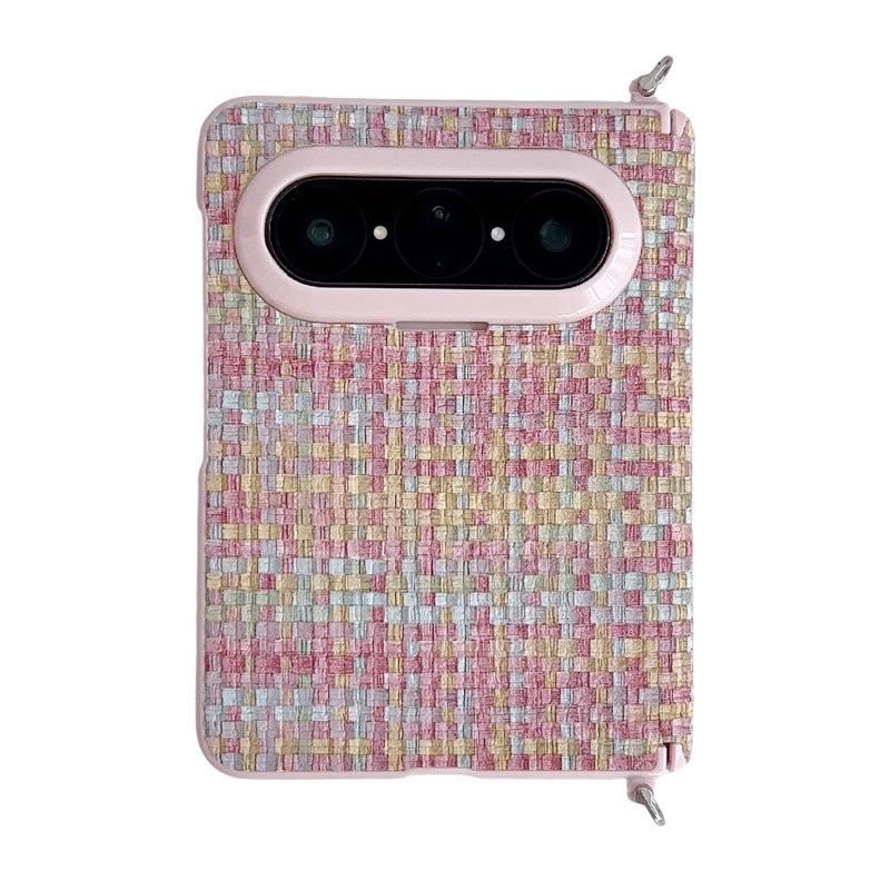 Huawei PuraXMax Foldable Phone Case: Dual-Axis Design, Woven Texture, Includes Lanyard