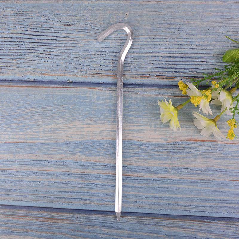 5 Pcs Alloy Tent Stakes Pegs Heavy Duty Nail Head 7.01inch Solid Steel Metal