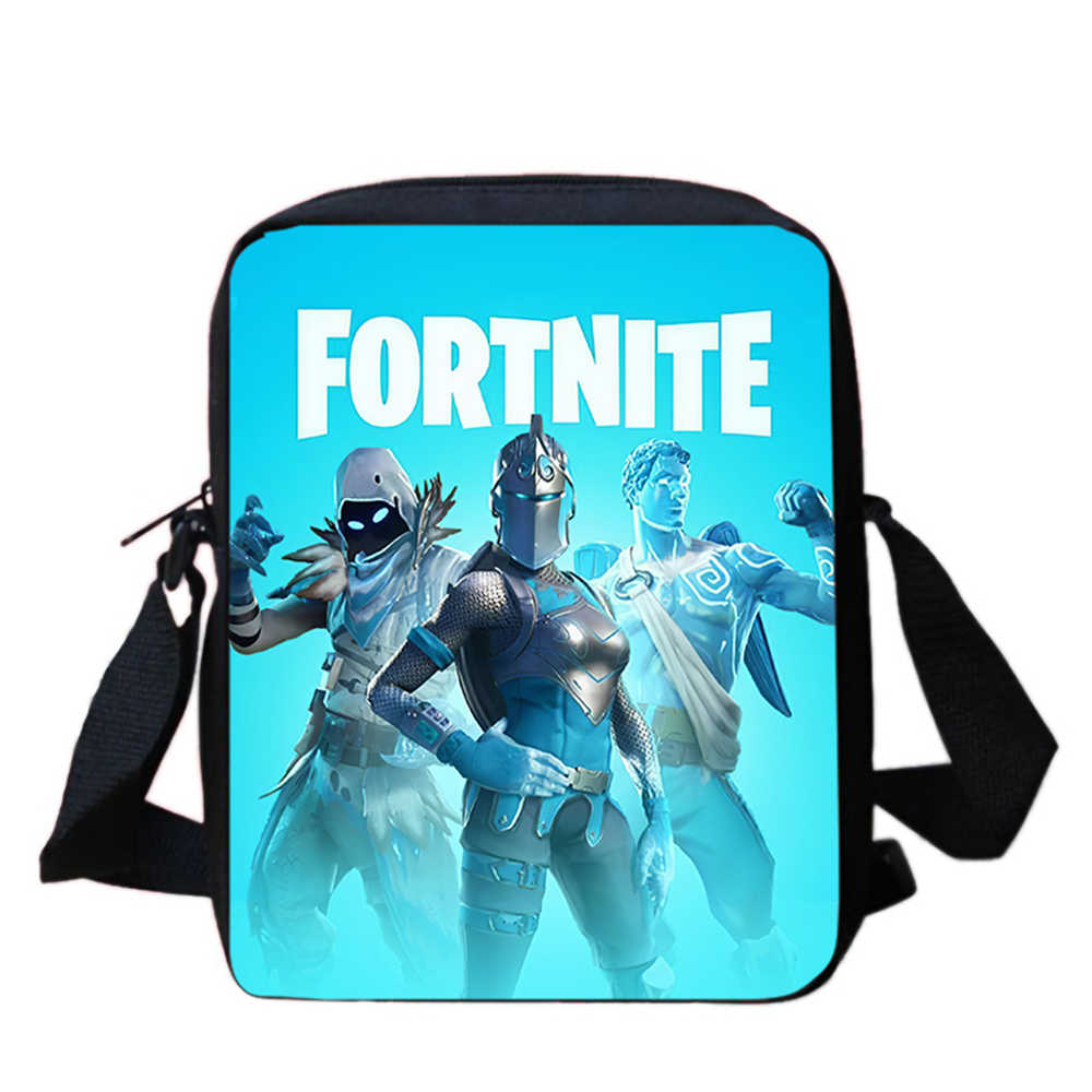 Cute Fortnite Cartoon Shoulder Crossbody Bag, Unisex Kids Aged 5-8, Light Printed Storage Handbag for Elementary Children