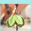 Cute Snowflake Leaf Plush Toy With Water Crystal Soft Fabric For Bag Decor