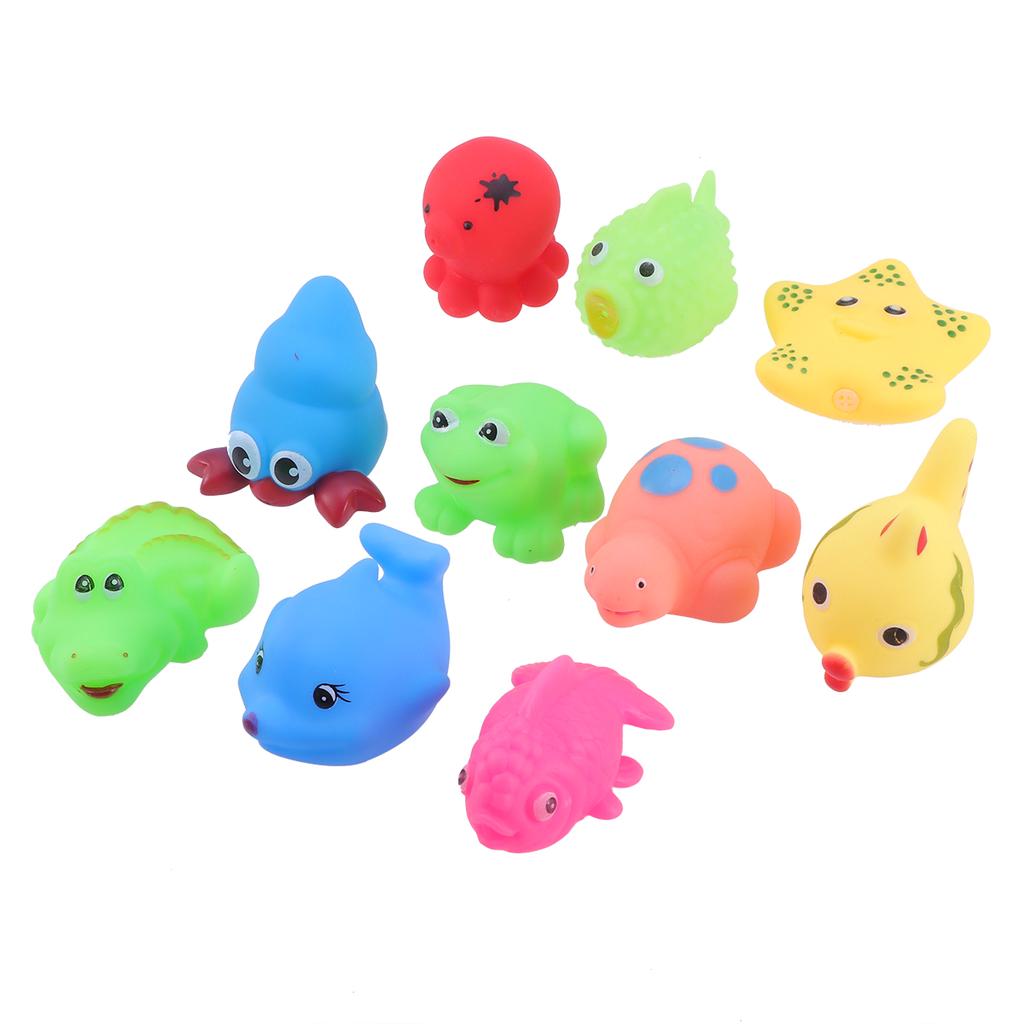 5pcs Baby Bathing Time Play Fun Floating Animal Rubber Bath Toy Boys Girls