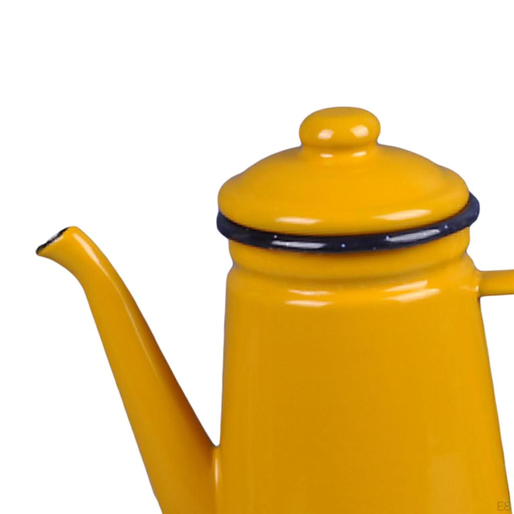 Odolná Vintage silná smaltovaná konvice na vodu 1,1 l pro venkovní vaření čaje