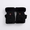 Cycling gloves made of suede for women, warm and cute in autumn and winter, with thick velvet flip cover for office touch screen