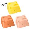 Cute Mechanical Keyboard Keycap 4PCS Cheese Keycaps 3D Printed Macaron Color Key Caps for Cross Axis Switches Decorative Set Gaming Keyboards