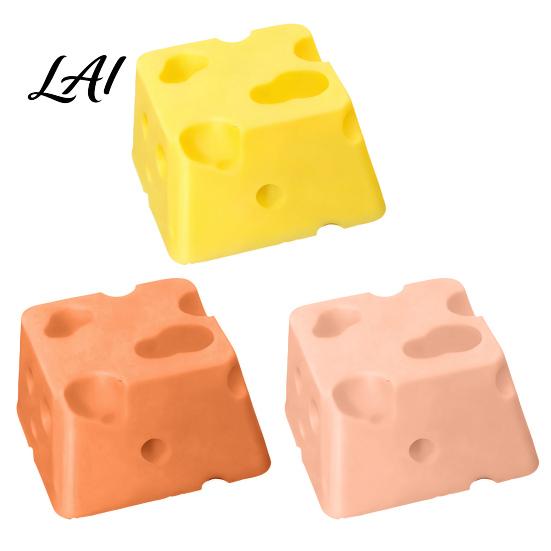 Cute Mechanical Keyboard Keycap 4PCS Cheese Keycaps 3D Printed Macaron Color Key Caps for Cross Axis Switches Decorative Set Gaming Keyboards