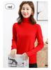 2025 Autumn/Winter Women's Pure Wool High Neck Cashmere Pullover - Solid Color, Loose Fit, Short Knit Sweater