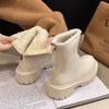 Design Winter Women Warm Plush Ankle Boots Comfort Non Slip Big Size Shoes Concise Cotton Short Botas De Mujer