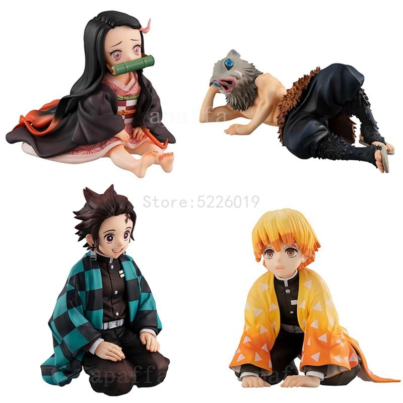Kimetsu No Yaiba Anime Figure Series Kamado Tanjirou Action Figure Demon Slayer Agatsuma Zenitsu Figurine Model Doll Gift