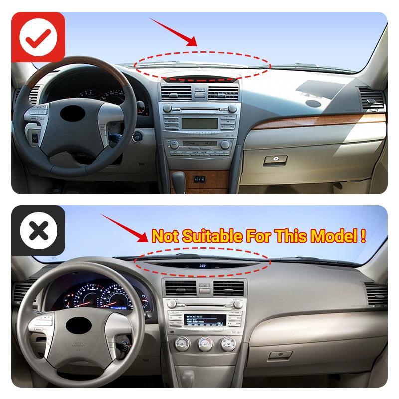 For Toyota Camry 40 XV40 2007 - 2011 Car Dashboard Cover Avoid Light Sun Shade Pad Anti-UV Carpets Non-Slip Mats 2008 2009 2010