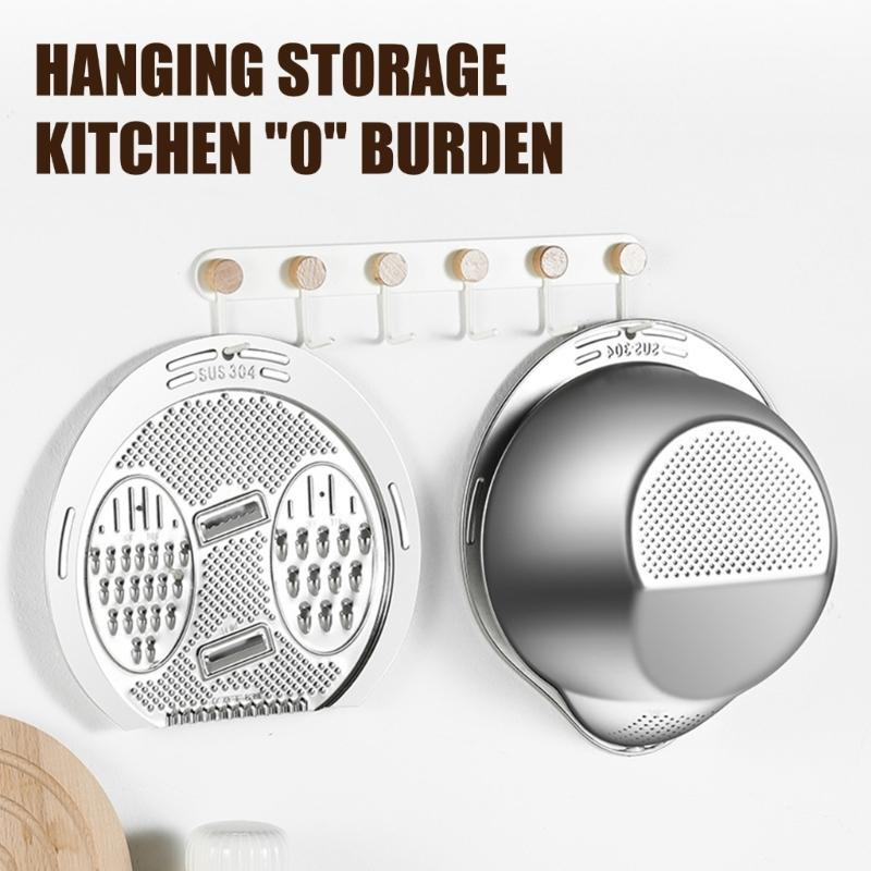 Steel Rice Washer Bowl with Side Drain Holes And Integrated Grater Small Colander for Cleaning Vegetable Bean Kitchen